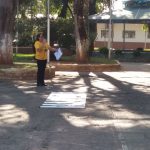 EDUCADORA DO TRÂNSITO VERA DANDO INÍCIO AO EVENTO