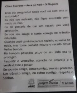 LETRA DA PARÓDIA - MÚSICA ARCA DE NOÉ - O PINGUIM DE CHICO BUARQUE