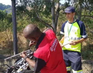 Instalação de antenas anti-cerol