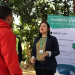 ouvidoria da ViaPaulista presente durante todo o evento para orientar