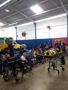 Simulação de atendimento pré hospitalar.