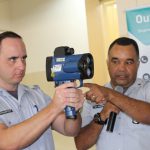 PMRV demonstrou o radar móvel e orientou sobre os perigos do excesso de velocidade