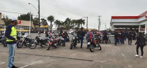 Concentração dos motociclistas.