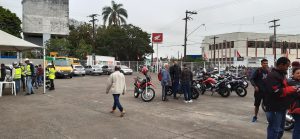 Concentração dos motociclistas.