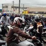 Concentração dos motociclistas.