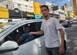 Conscientização com os Pedestres - Semáforo Praça Sem José Bento com a Dom Nery e Faixas De Pedestre em frente o calçadão com os alunos da Apae