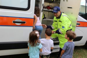 visitação na viatura de Resgate da ViaPaulista