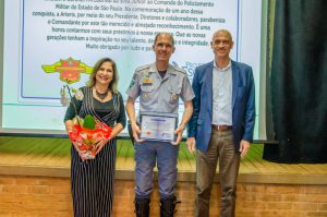 Homenagem da Arteris ao Comandante do Policiamento Militar Rodoviário do Estado de São Paulo, Coronel Lourival.