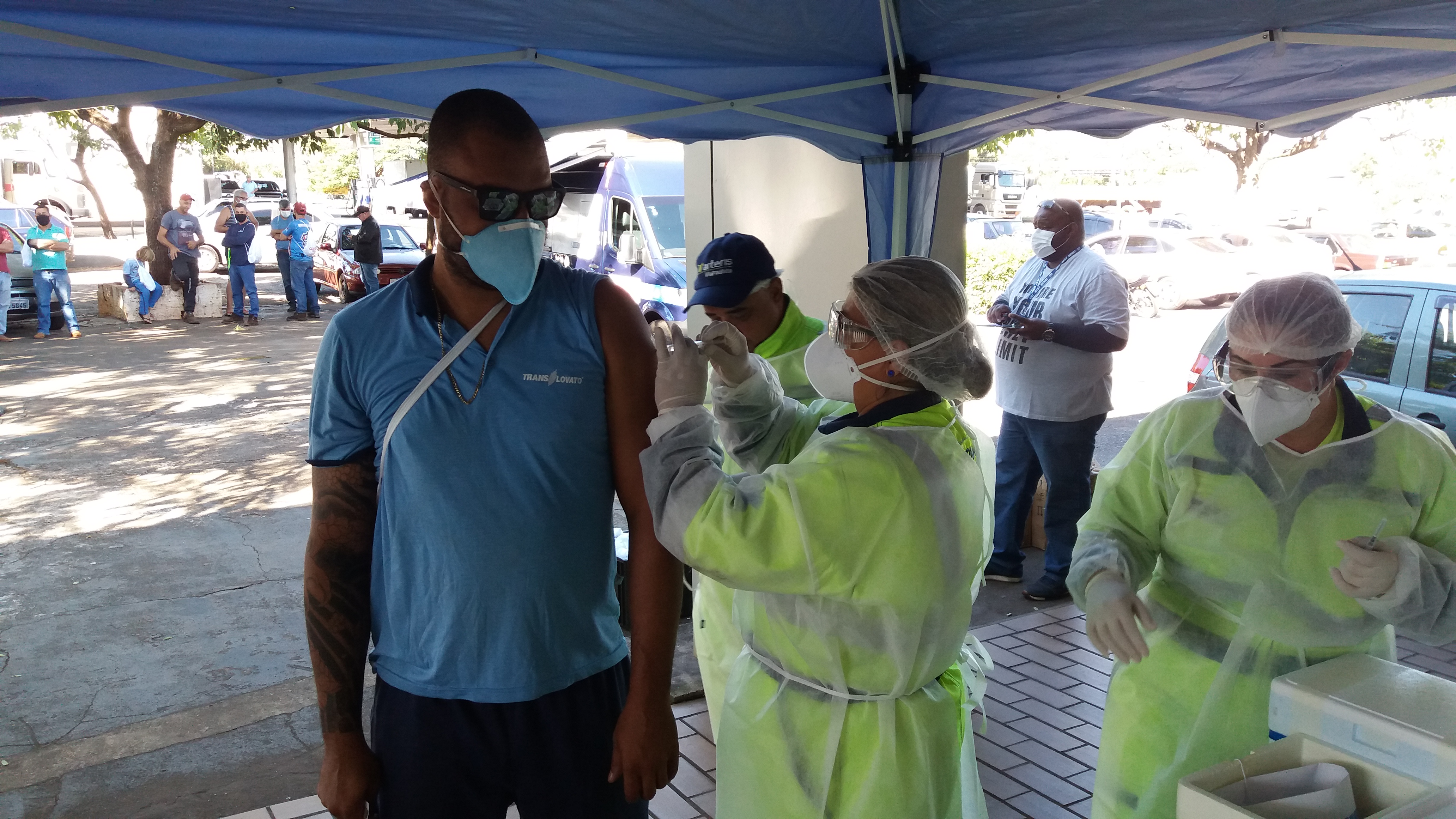 Caminhoneiros receberam vacina contra gripe