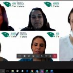 durante a reunião os educadores também interagiram pelo chat e vídeo