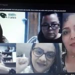 durante a reunião os educadores também interagiram pelo chat e vídeo