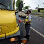 Abordagem realizada pelos policiais rodoviários