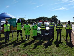 participação das equipes de Resgate, Operações e Sustentabilidade com apoio da Polícia Militar Rodoviária