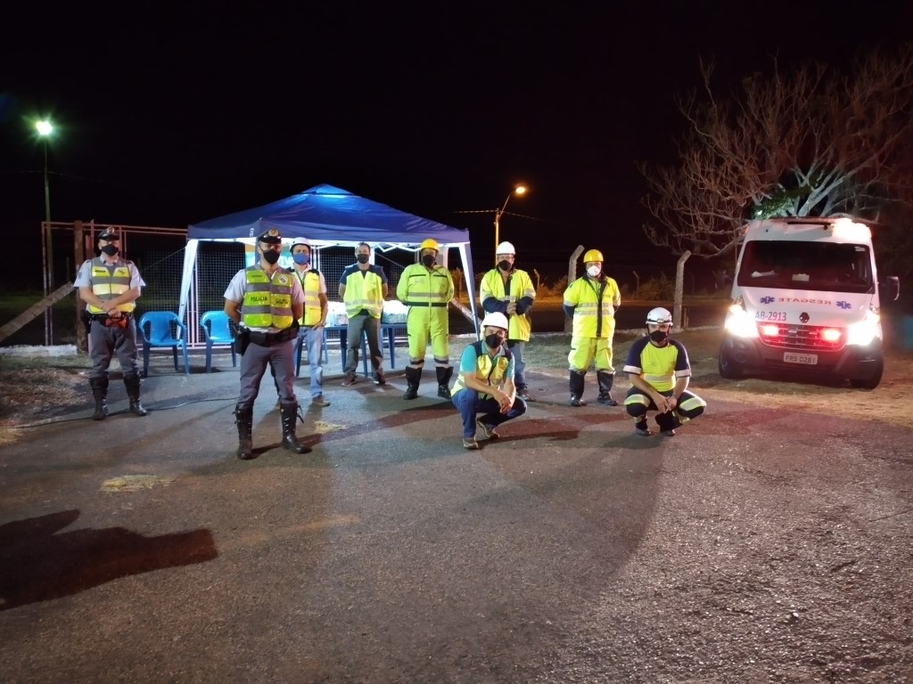 Equipe da concessionária e PMRV preparadas para o início da ação