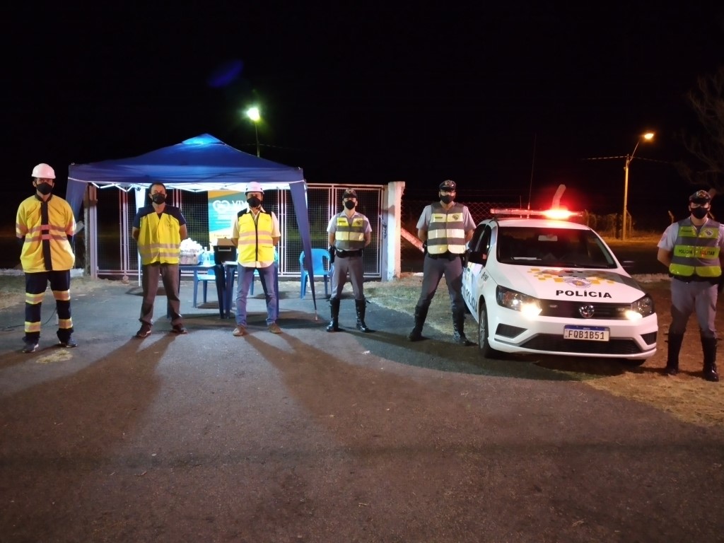 Equipe da concessionária e PMRV preparadas para o início da ação