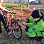 Instalado adesivo refletivo em todas as bicicletas