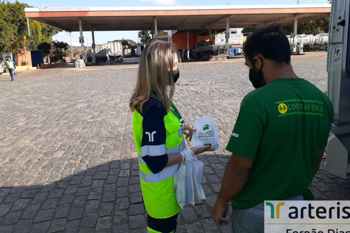 Entrega do kit higiene e orientação sobre segurança e manutenção preventiva