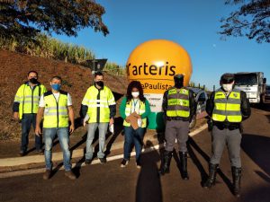 Equipe preparada para iniciar as abordagens