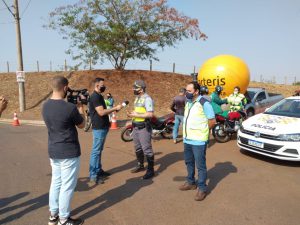 Capitão Vancin da PMRV e Alexandre coord. de operações deram entrevistas para TV Tati