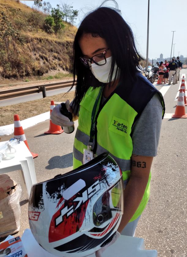 Higienização de capacete