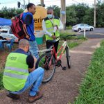 Todas as bicicletas receberam adesivos refletivos para aumentar a segurança e visibilidade