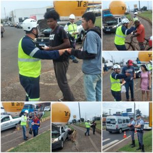 Equipes da concessionária VP e policiamento militar rodoviário fizeram abordagens educativas