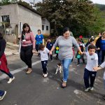 Caminhada educativa em comemoração ao Dia do Pedestre.