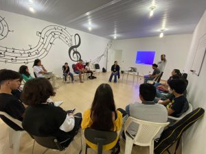 Bate papo com os alunos e professores do Projeto guri - Polo Registro/SP.