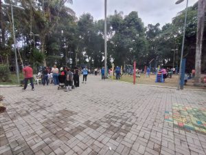 Publico presente na 1° Feira de Meio Ambiente.