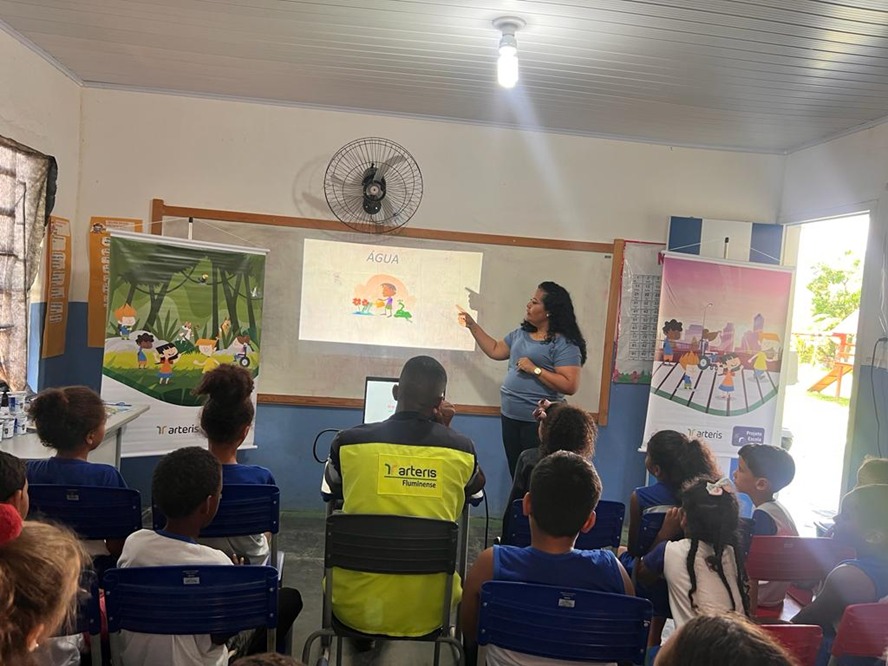 Palestra interativa sobre o uso consciente da água