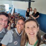 Policiais Rodoviários também conversaram com os alunos sobre segurança no trânsito