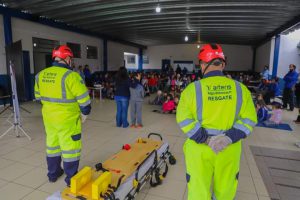 Simulação de atendimento pré hospitalar pela equipe BR Vida.