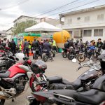 Concentração dos motociclistas.