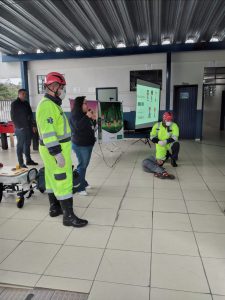 Simulação de atendimento pré hospitalar pela equipe BR Vida.