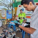 Parceiros Moto Zema participou a ação e realizou check list dos itens de segurança nas motos e instalou antenas corta pipa disponibilizadas pela ViaPaulista