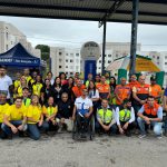 Equipe e parceiros na ação