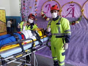 Simulação de atendimento pré hospitalar pela equipe BR Vida.