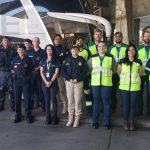 Equipe Arteris, PRF e Guarda Municipal.