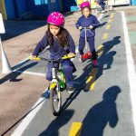 Alunos Conhecendo e Aprendendo na Mini Cidade de Transito