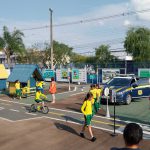 Alunos Conhecendo e Aprendendo na Mini Cidade de Transito
