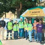 Equipe e parceiros na ação