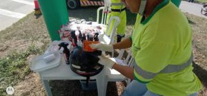 Higienização de capacetes