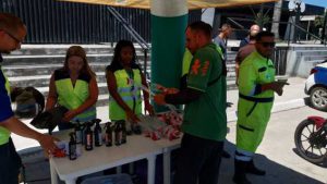 Distribuição de itens de segurança