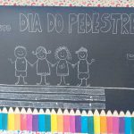 Mural alusivo ao Dia do Pedestre, criado pela instituição