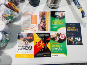 Panfletos educativos da ação