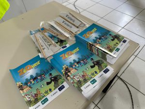 Lápis semente e HQs da Turma do Zé Quest