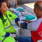 Aferição de pressão arterial, batimentos e IMC