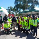 Equipe e parceiros na ação