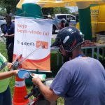 Distribuição de itens de segurança