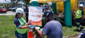 Distribuição de itens de segurança